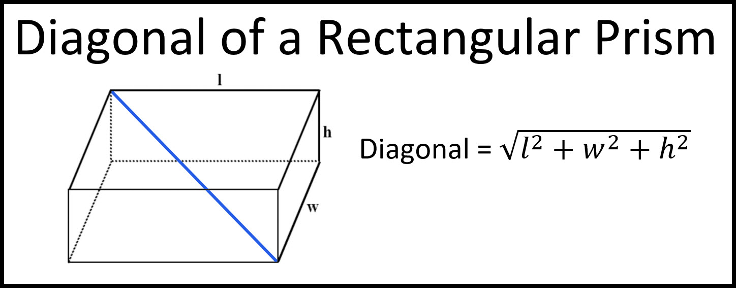 diagnial of a rectangular prism formula