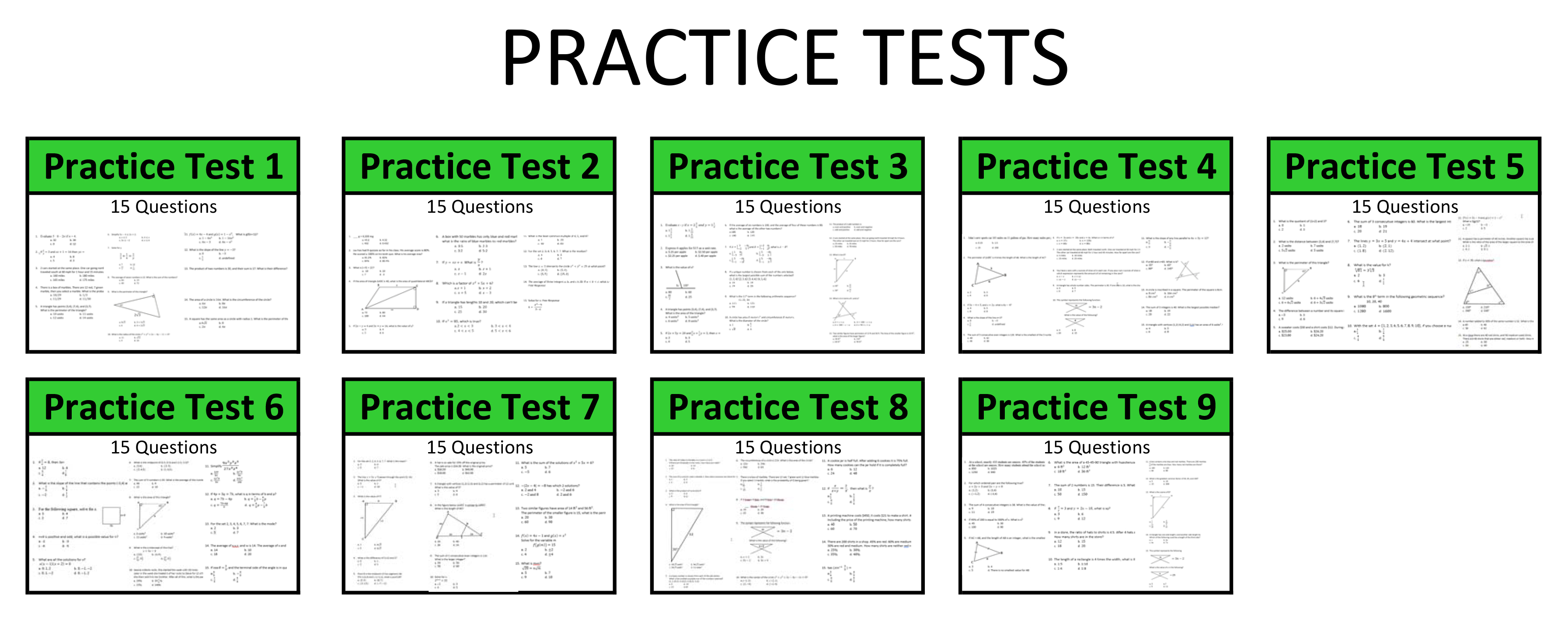 Free Printable Standardized Test Practice