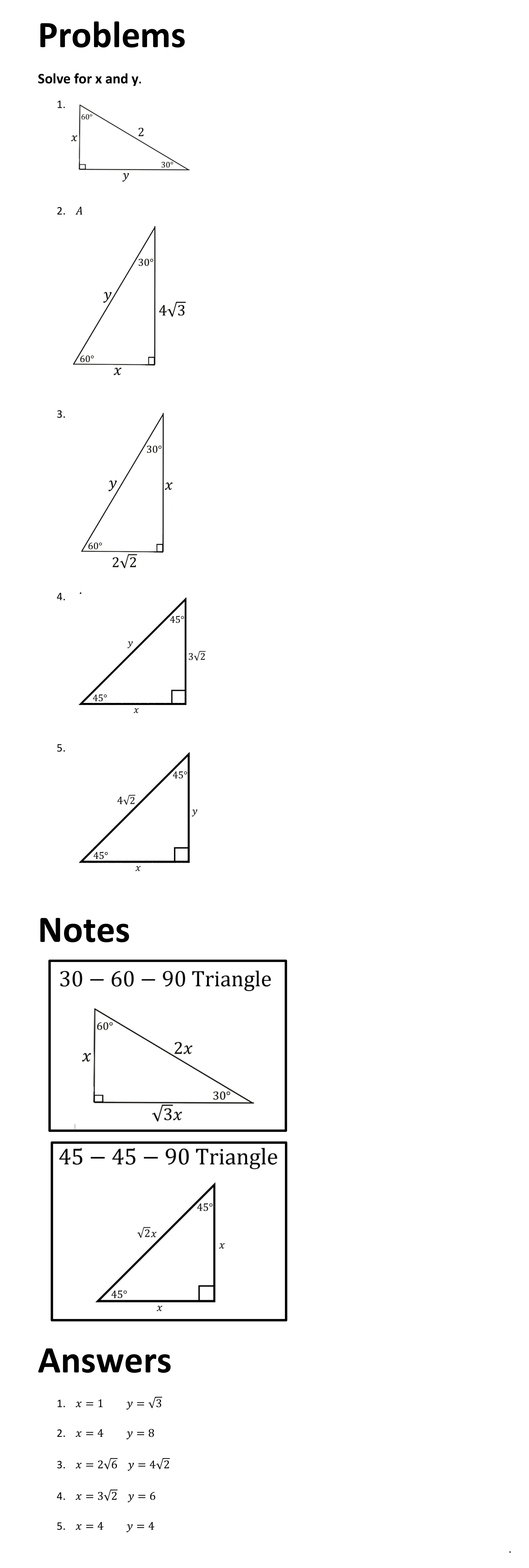 special triangles 5 12 13