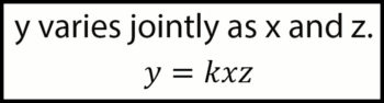 Direct, Inverse and Joint Variation