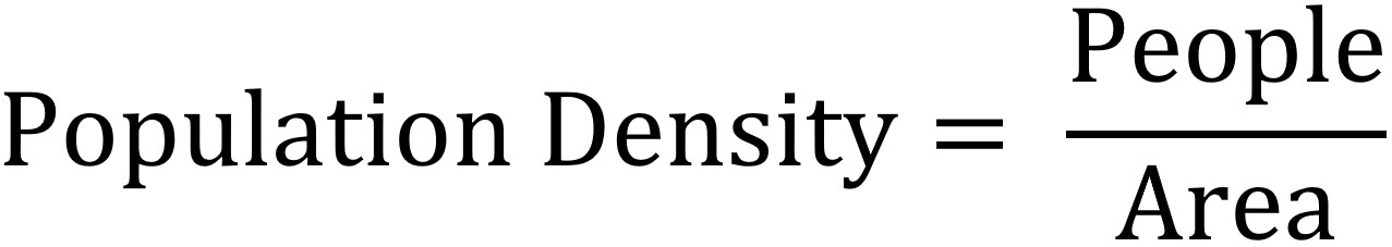 Worksheet For Geometry Population Density   Population Density Formula 