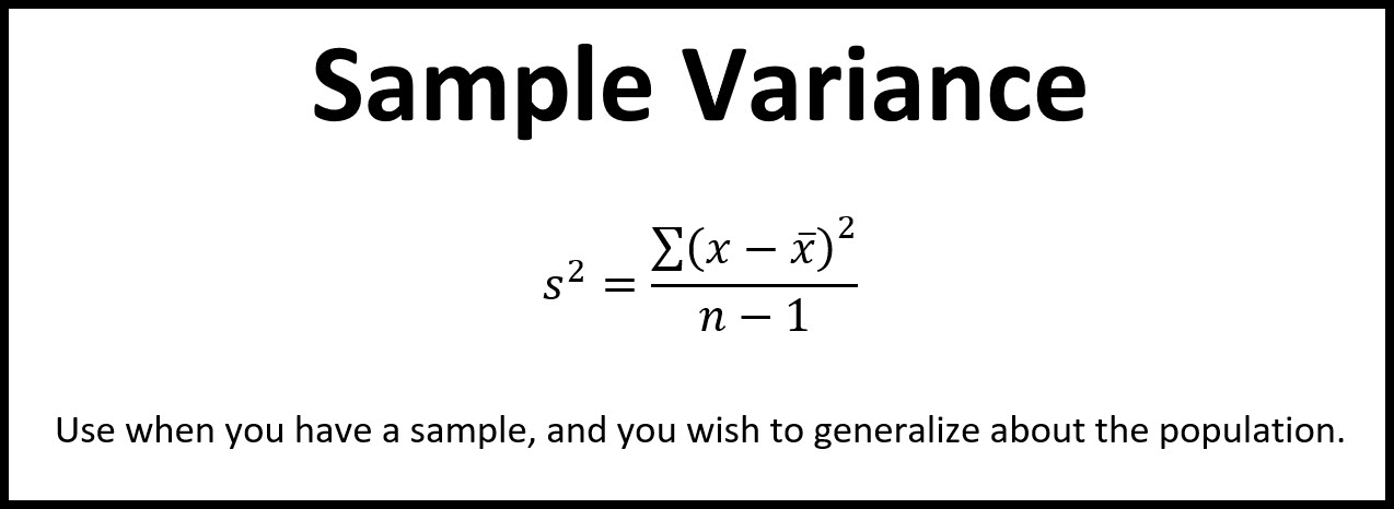what does high sample variance mean