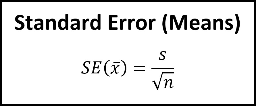 Notes for Standard Error Means