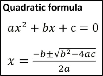 Quadratic Formula and the Discriminant