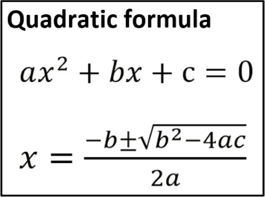 the quadratic formula