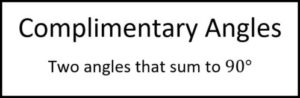 Notes for Complimentary Angles