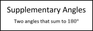 Notes for Supplementary Angles