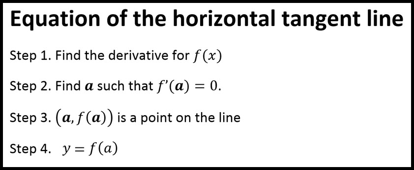 Calculus Horizontal Tangent Line