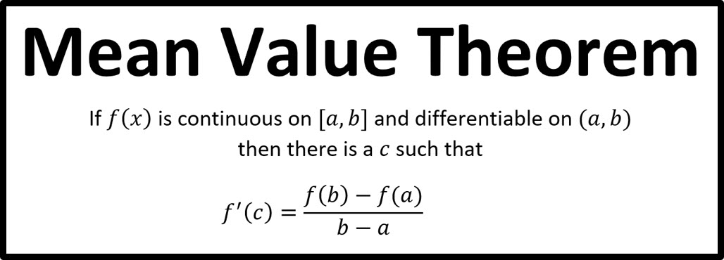 Mean Value Theorem