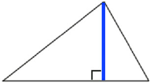 Triangle with One Altitude Shown