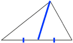 Triangle with One Median Shown