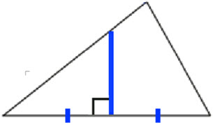 Triangle with One Perpendicular Bisector Shown