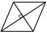 Rhombus Showing Diagonals are Perpendicular