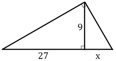 Triangle for Question Number 7