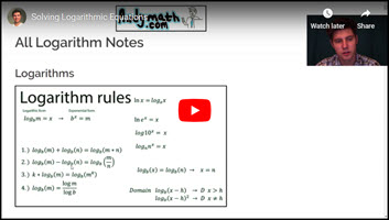 logarithmic equation