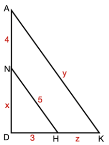 Triangle for Question Number 6