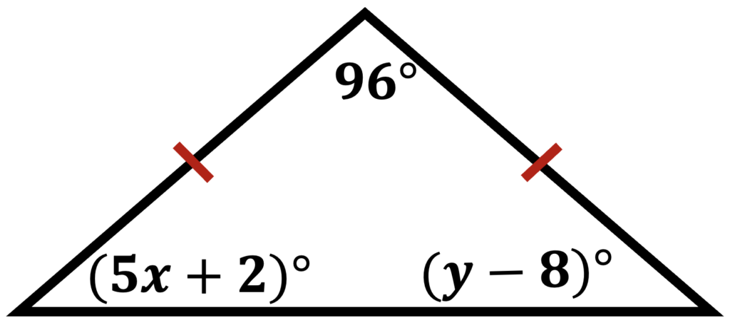what is the value of x isosceles triangles