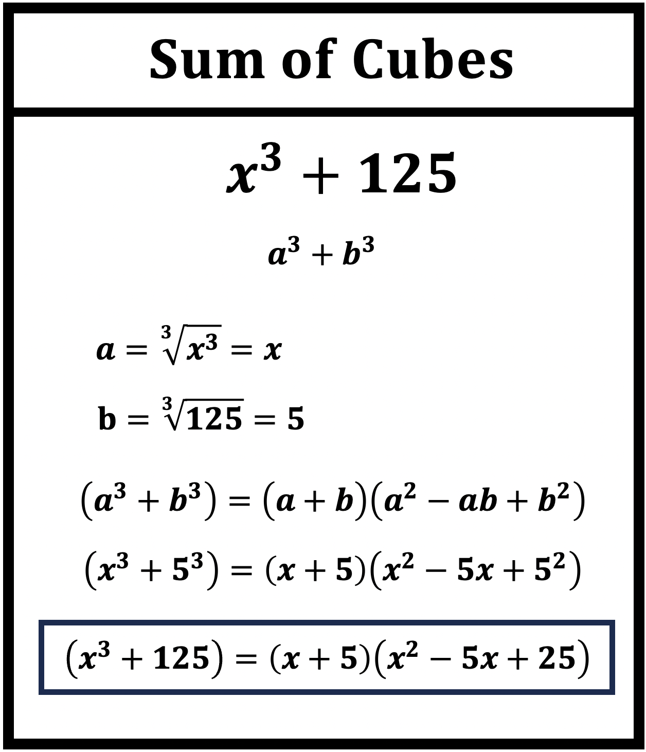 Factoring Sum of Cubes Example